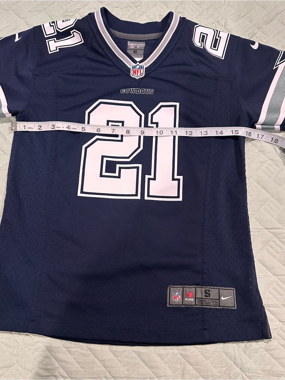 NFL Dallas Cowboys Navy and White Football Jersey - Picture 4 of 6